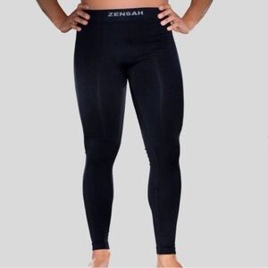 Zensah Base Layer Compression Tights Black workout recovery Pants